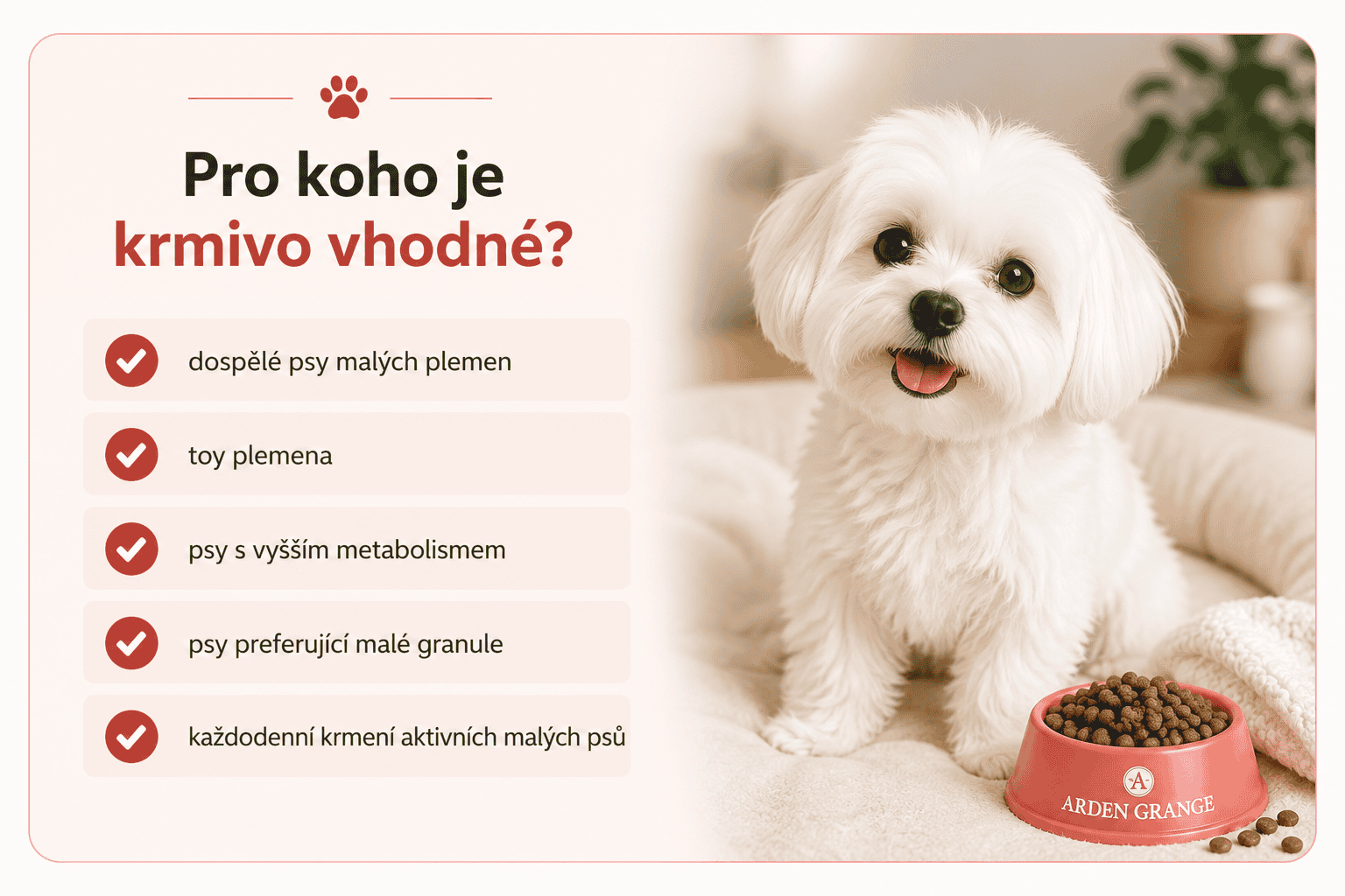 Arden Grange Adult Small kuře pro koho je vhodbé
